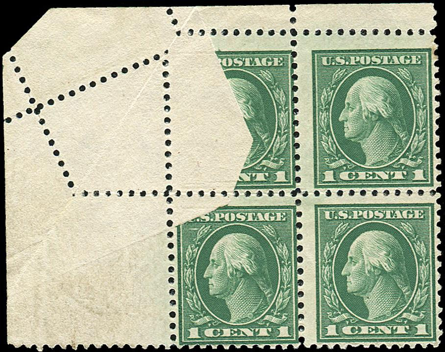 Wild perforation (Foldover) error stamps