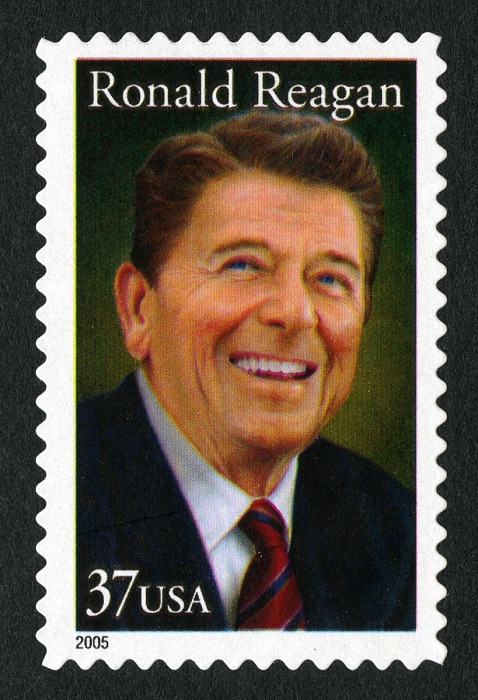 Ronald Reagan 37c stamp of 2005 (Scott #3897), US presidents on US stamps