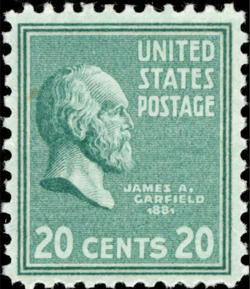 James A. Garfield 20c stamp US Presidents on US Postage stamps