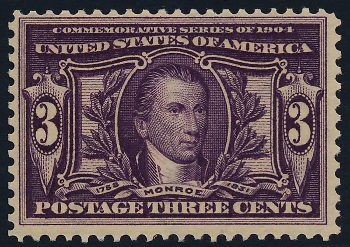 US Presidents on US stamps, James Monrie 3c commemorative stamp
