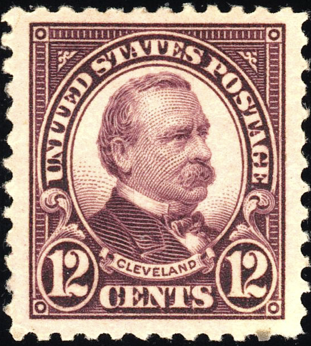 Grover Cleveland 12c stamps of 1923 (Scott #564), US presidents on US stamps