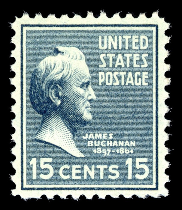 James Buchanan 15c of 1938, US Presidents on US stamps