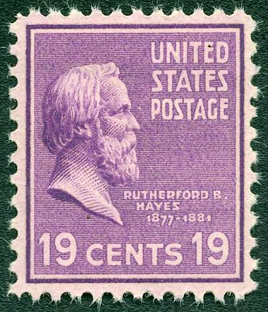Rutherford B. Hayes 19c stamp US Presidents on US postage stamps