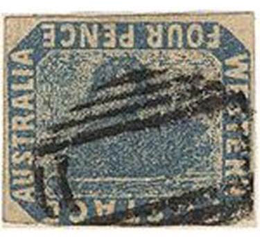 Invert error stamps: Inverted Swan, 1855, Australia