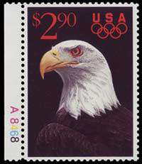 Stamp with Plate Number