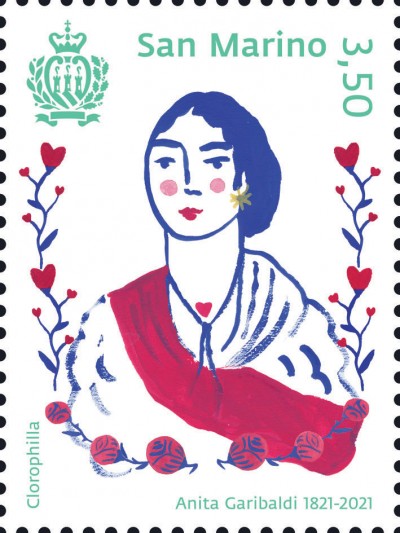 San Marino Post honors a revolutionary Anita Garibaldi with a stamp!