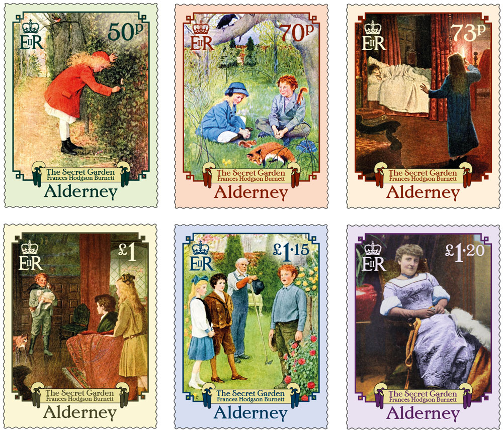 Guernsey Post celebrates Burnett’s “The Secret Garden” with 6 stamps!