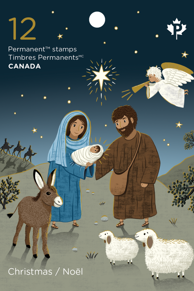 Canada Post’s 2025 Christmas stamp: a quiet Nativity under the star