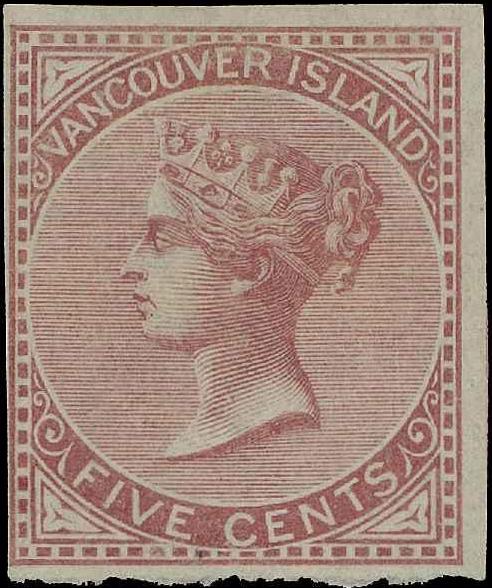 Vancouver Island 1865 5c Rose fetched $35,666 at Eastern sale