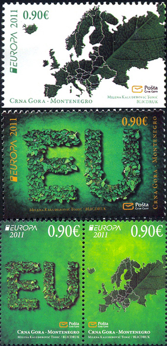 Europa 2011 stamps from Montenegro