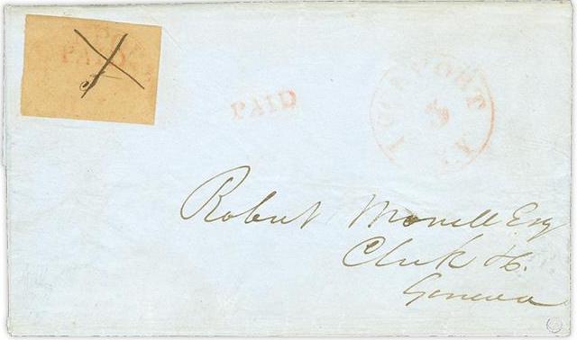 H. R. Hammer offers Lockport 5¢ provisional stamp on cover for $100,000!