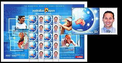 Australian Open 2008 Personalised Stamp Sheet