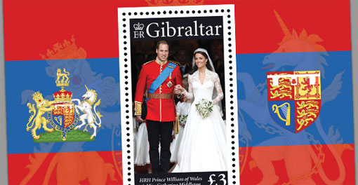 NEW Gibraltar Post's Royal Wedding stamps