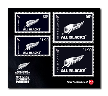 All Blacks Rugby Postage Stamps from New Zealand