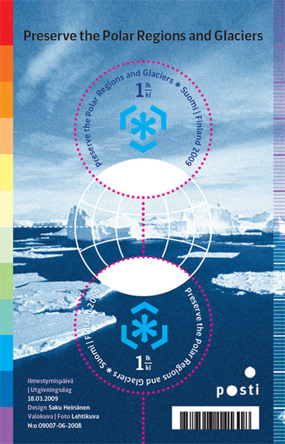 Stamps around the world to promote protection of polar regions and glaciers