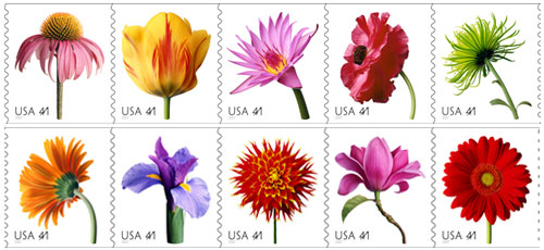Stunning Flowers Come Alive in 'Beautiful Blooms' Stamps