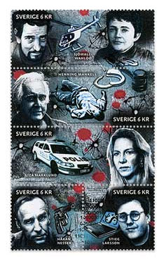 Crime novel stamps by Sweden