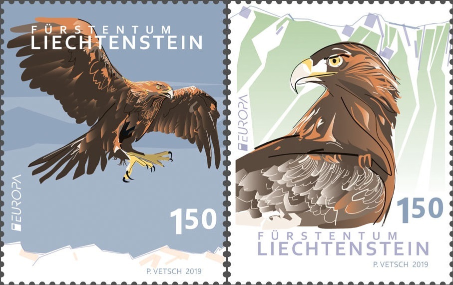 Liechtenstein Post revealed two “Europa – National Bird” stamps