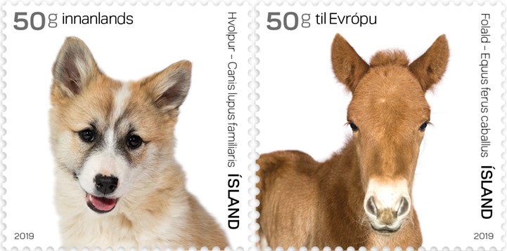Iceland Post introduced 2 new “The Young of Iceland's Domestic Animals” stamps