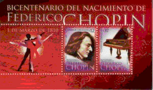 New stamps in honor of Frederic Chopin