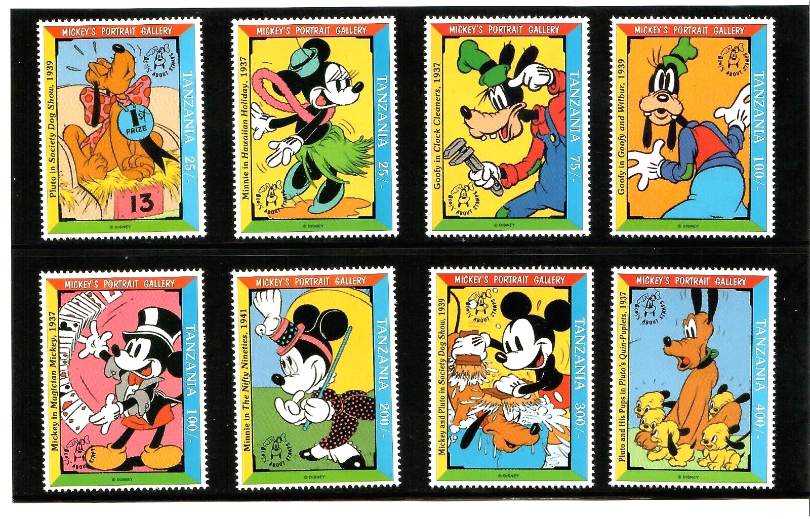 Some Famous Cartoon and Animation Characters on Stamps