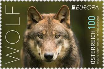 Austria Post released EUROPA 2021 stamp featuring wolf!