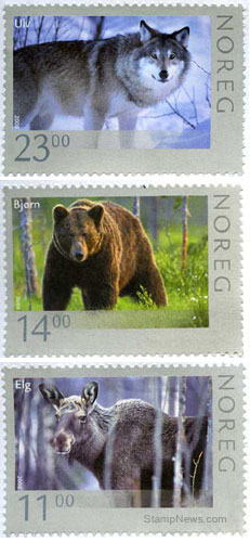 New Norwegian stamps: Wildlife