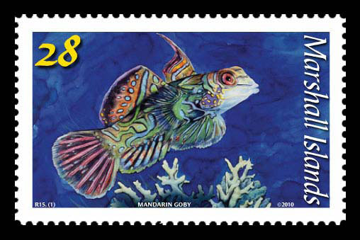 Marshall Islands issues new stamp featuring the Mandarin Goby