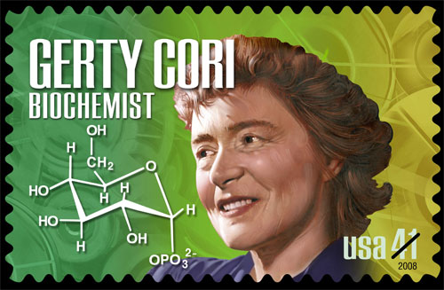 Stamp honoring biochemist bears error