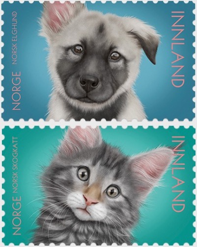 Precious pets – two stamps released by Norway Post!