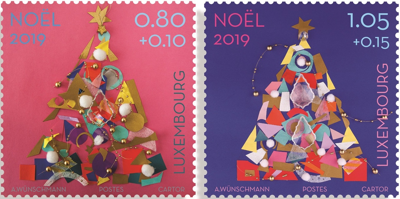 End of year celebrations – two Christmas stamps issued by Luxembourg!