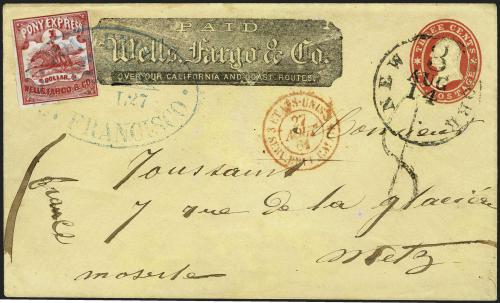 H. R. Hammer sells 1861 Pony Express Cover to Metz for $100,000!