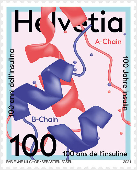 Swiss Post celebrates 100 years of insulin with a stamp!