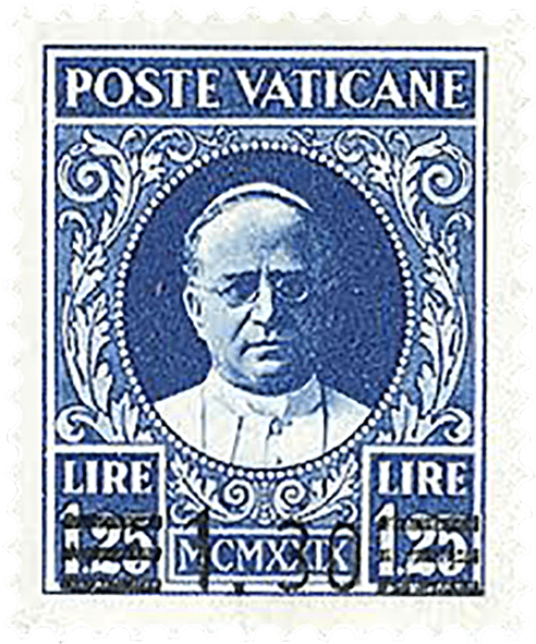 1,30L on 1,25L blue provisional surcharge, 1934