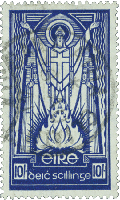 10s St. Patrick indigo stamp, 1937