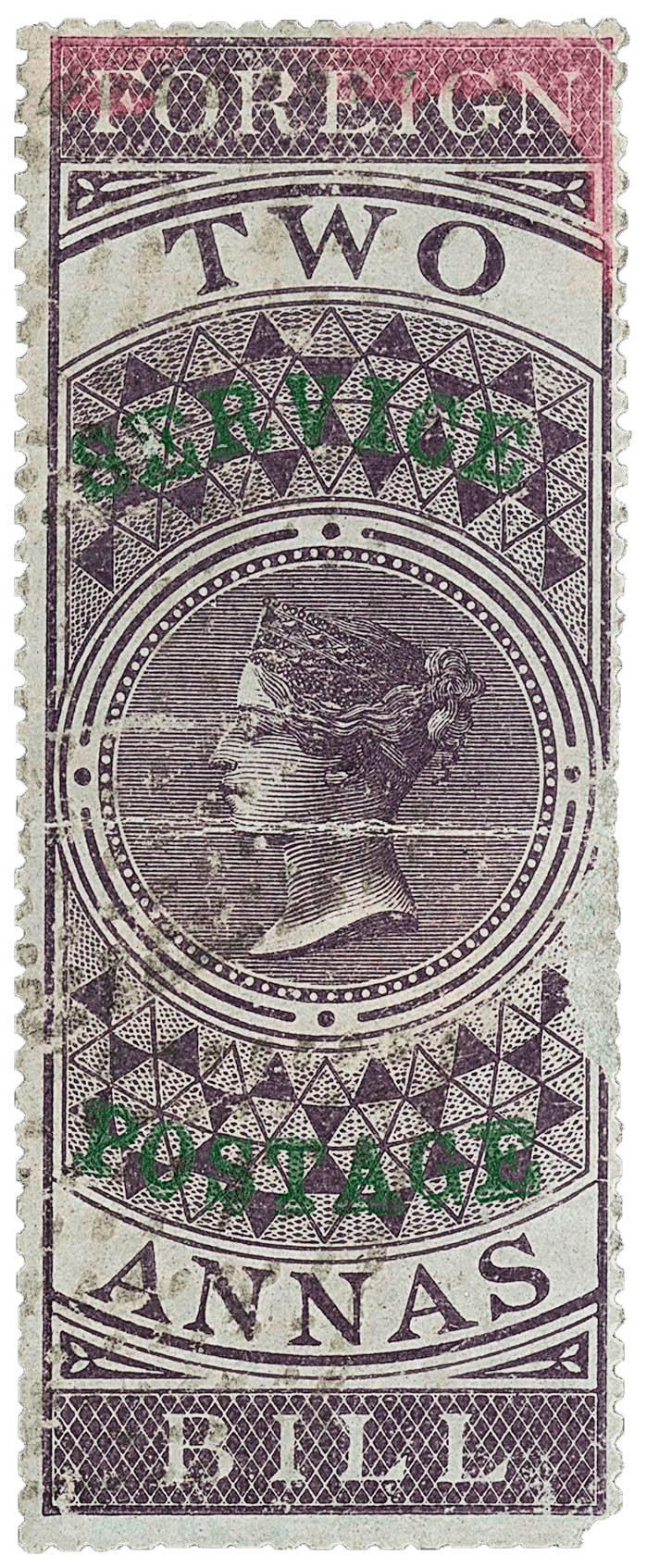 Der 2a violette provisorische Amtsstempel, 1866