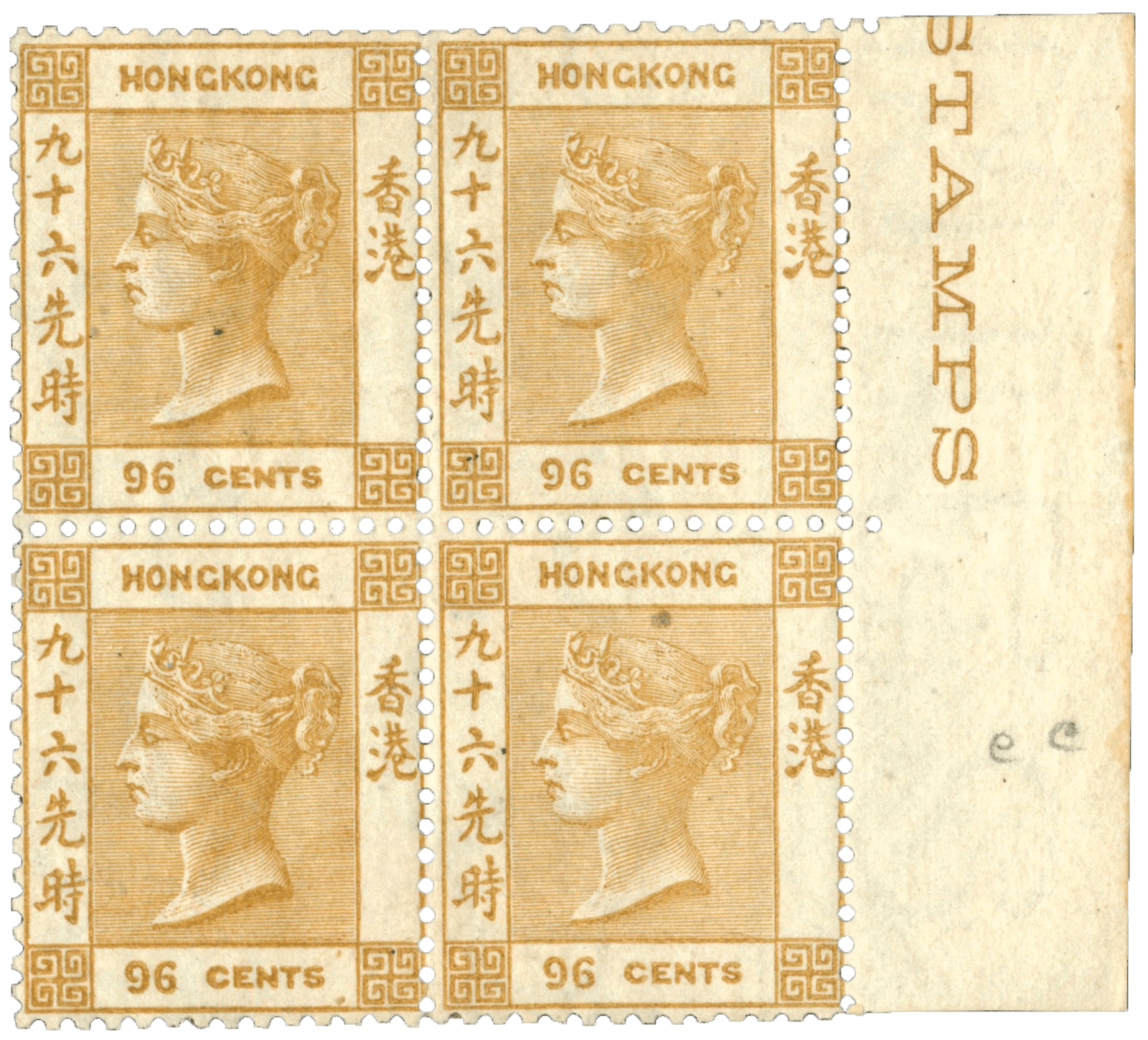 Olivfarbener Kopf der Königin Victoria, 1864