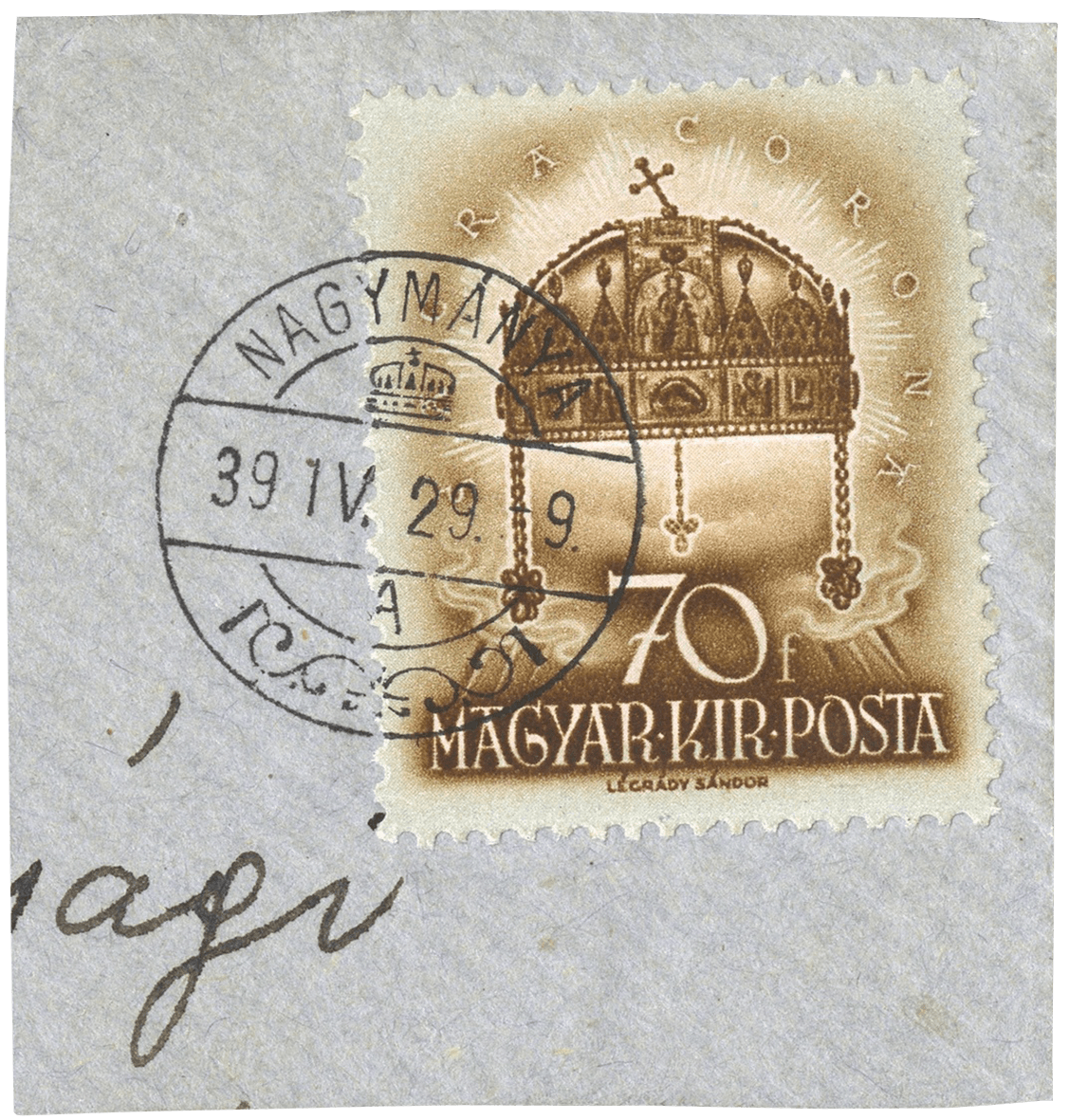 70f brown on greenish error stamp, 1938