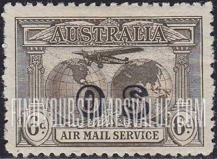 FindYourStampsValue: AIR POST OFFICIAL - “Southern Cross” over Hemispheres: Overprinted