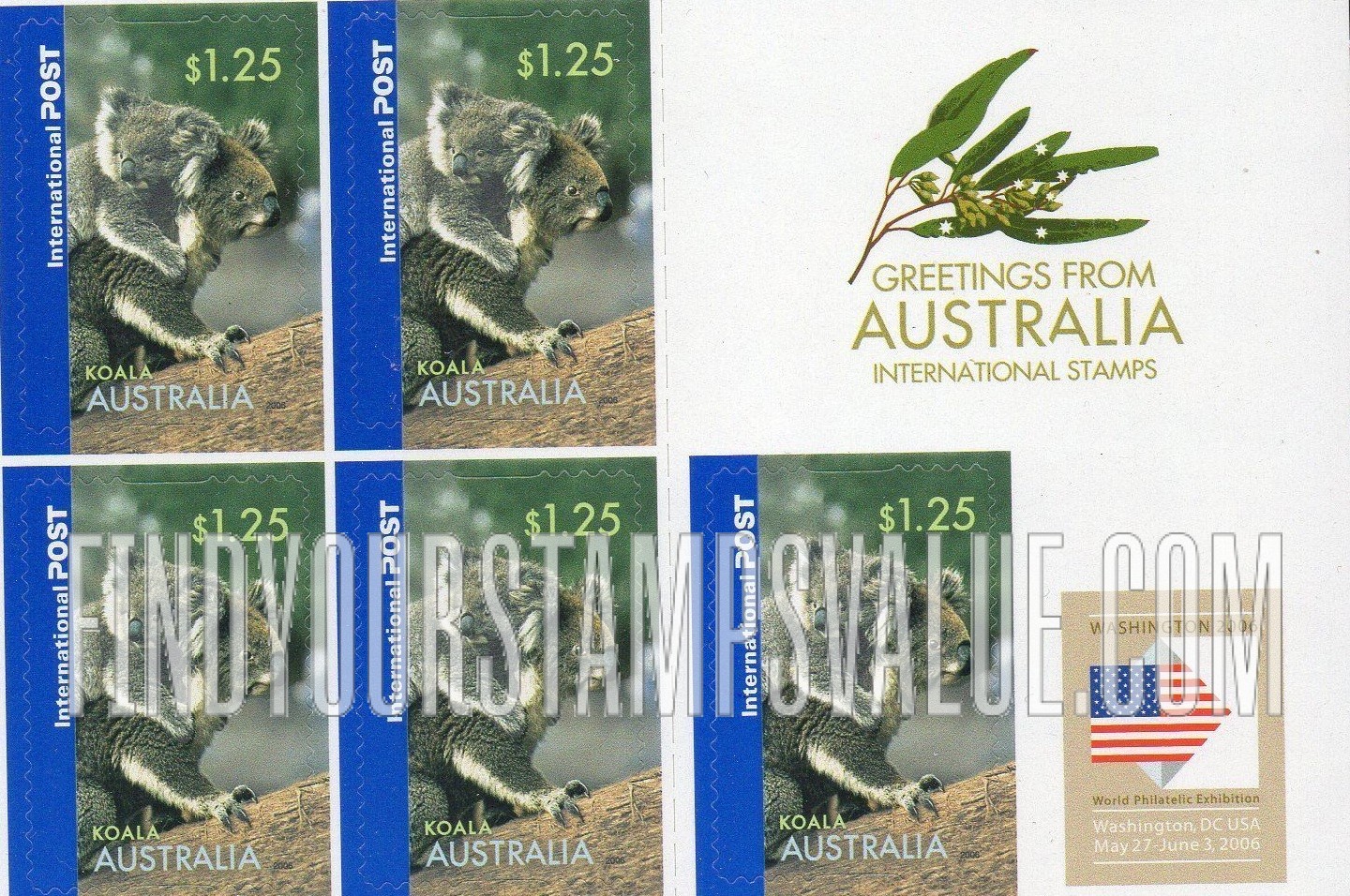 FindYourStampsValue: Animals: Koala, vertical