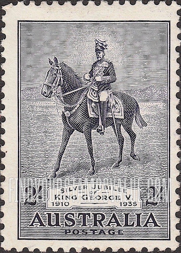 FindYourStampsValue: George V on His Charger “Anzac”