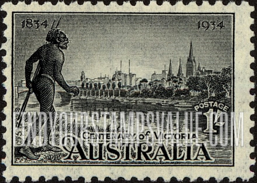 FindYourStampsValue: Yarra Yarra Tribesman, Yarra River and View of Melbourne