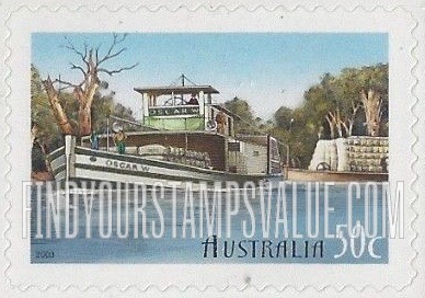 FindYourStampsValue: Murray River Shipping, 150th Anniversary: Oscar W