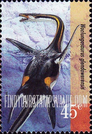 FindYourStampsValue: Prehistoric Animals: Woolungasaurus glendowerensis