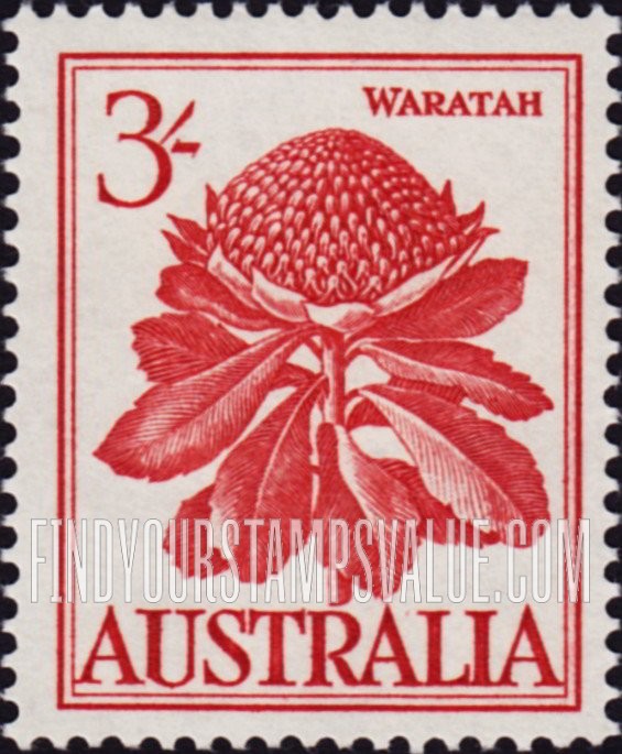 FindYourStampsValue: Waratah (flower)