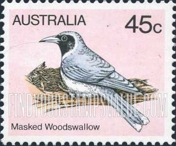 FindYourStampsValue: Masked woodswallow: Bird Type of 1978