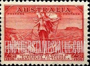 FindYourStampsValue: Amphitrite Joining Cables between Australia and Tasmania