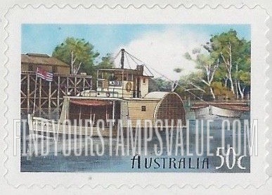 FindYourStampsValue: Murray River Shipping, 150th Anniversary: Adelaide