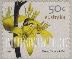 FindYourStampsValue: Flowers: Phebalium whitei