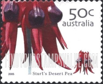 FindYourStampsValue: Wild Flowers: Sturt’s desert pea